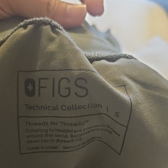 Figs Zamora High Waisted Scrubs- Moss Color, Small- Regular - Picture 5 of 5